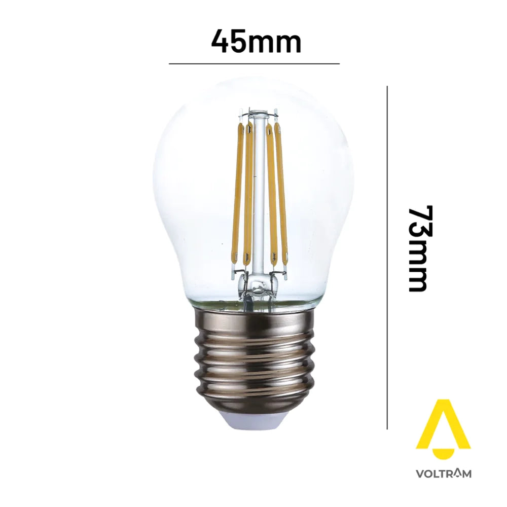 Lampadina LED E27 4W COG G45 600LM bianco caldo 2700K