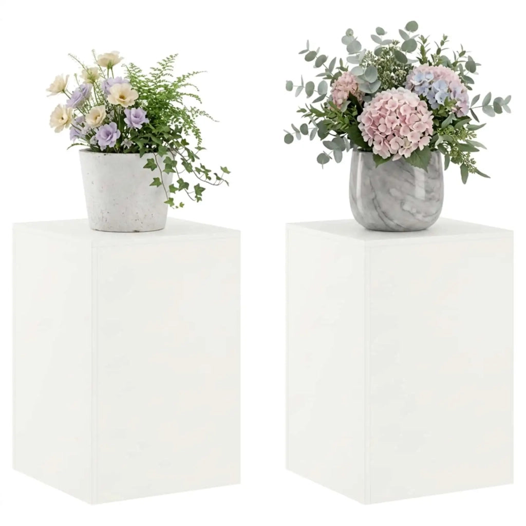 Supporto per piante 2 pcs Bianco 40 x 40 x 60 cm Acciaio 8012533