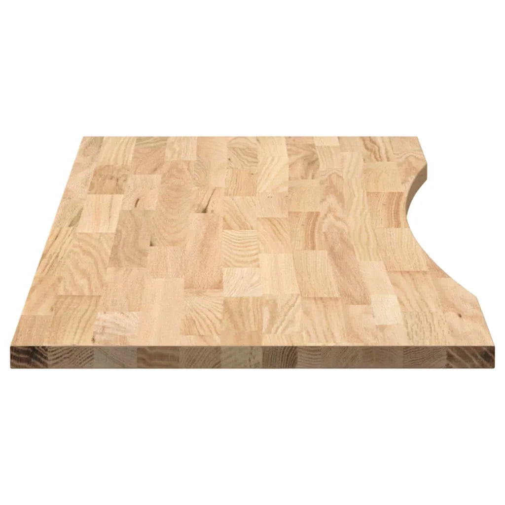 Dessus de bureau non traité bois massif de chêne rectangulaire
