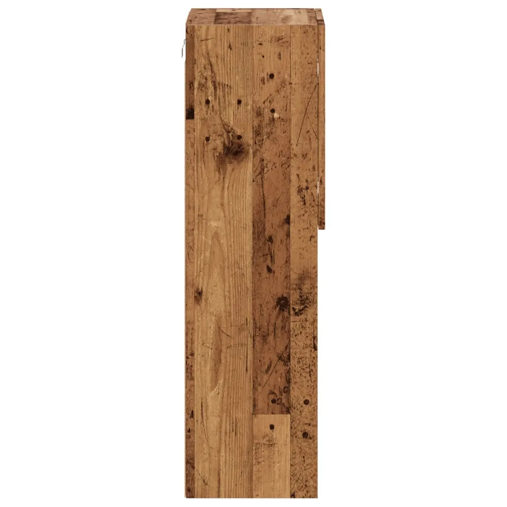 Mobile TV | Armadietto TV | Mobile Porta TV con Luci LED Legno Antico 30,5x30x102 cm