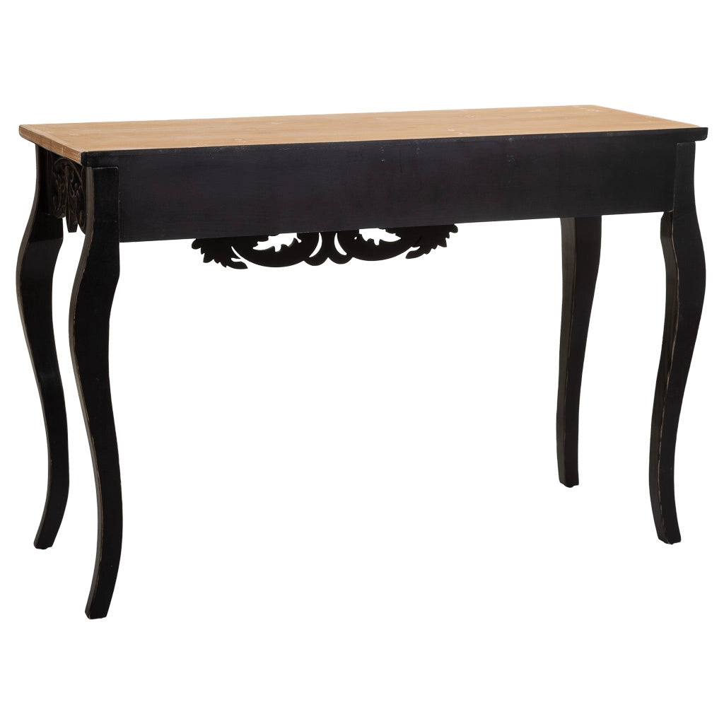 Mobile da ingresso in legno nero 111x40x77h