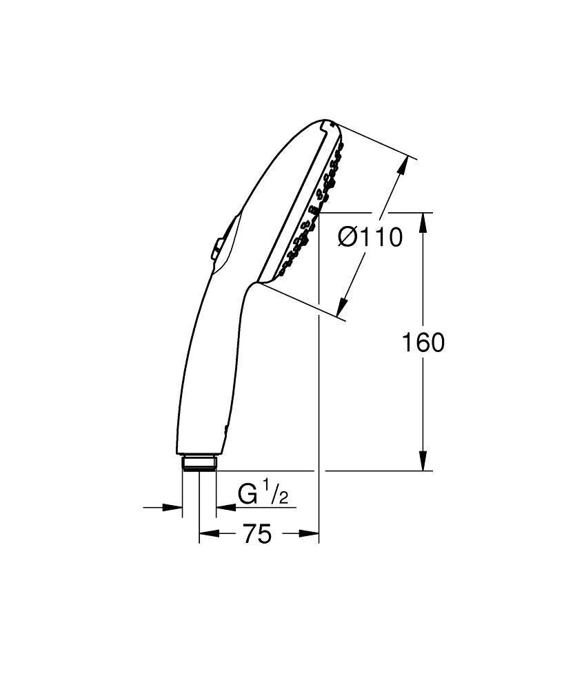 Grohe 27953001 Vitalio Start 110 Doccetta 3 Getti EcoJoy SpeedClean colore Cromo