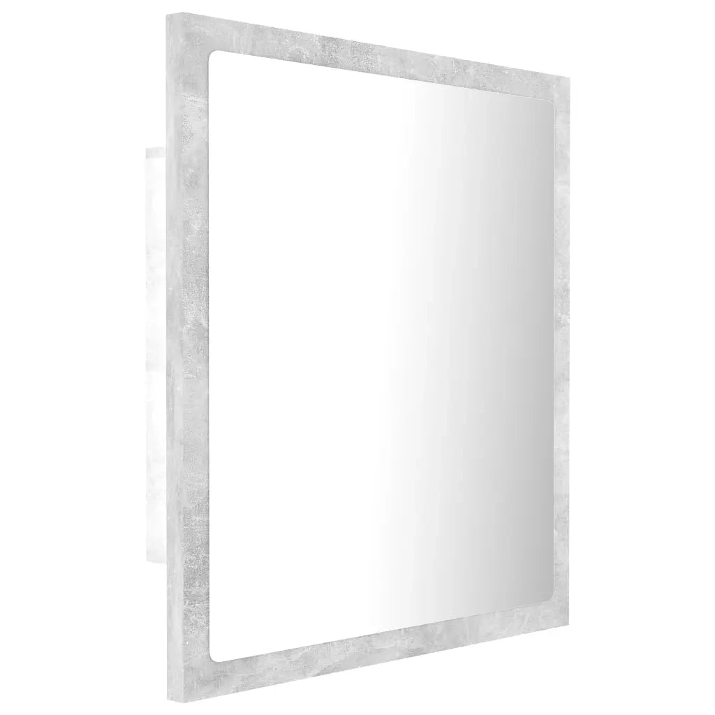 Specchio da Bagno a LED-Specchio per Bagno Grigio 40x8,5x37 cm in Acrilico