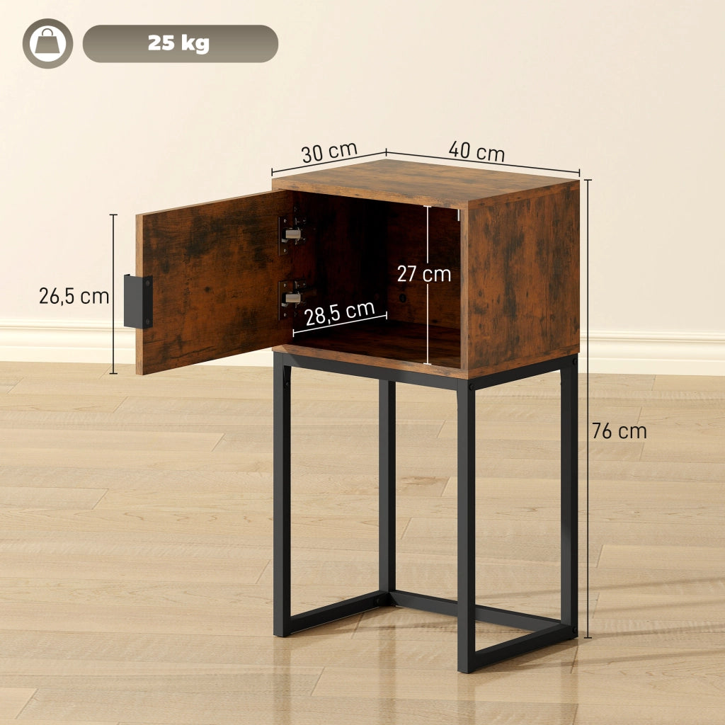 Tavolino console ¨C Minimal ¨C marrone rustico 40x30x76