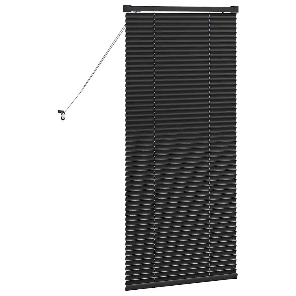 Tendaggi a Veneziana | Tenda a lamelle Nero 60 x 2,5 x 130 cm Alluminio
