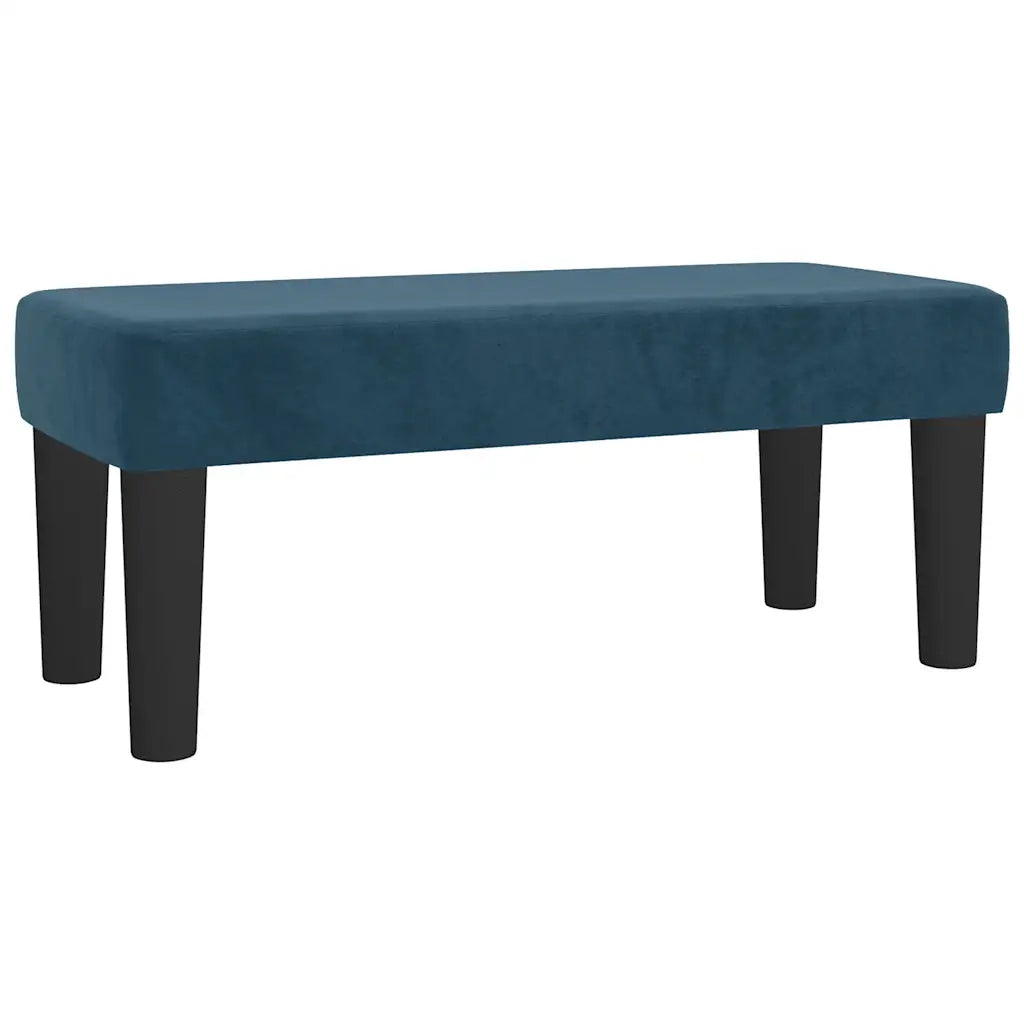 Giroletto a Molle con Materasso Blu Scuro 100x200 cm in Velluto