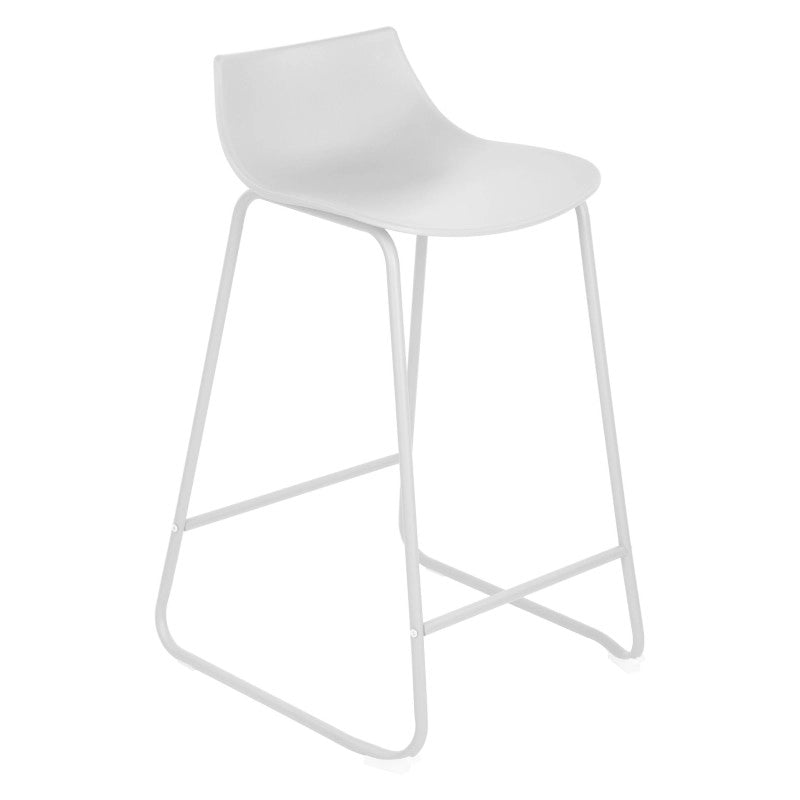 Set di 2 Sgabelli Derek Seduta In Pp Bianco