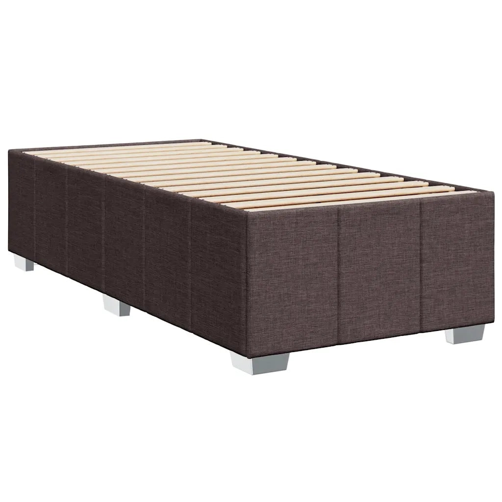 Giroletto a Molle con Materasso Marrone Scuro 90x200 cm Tessuto 3289247