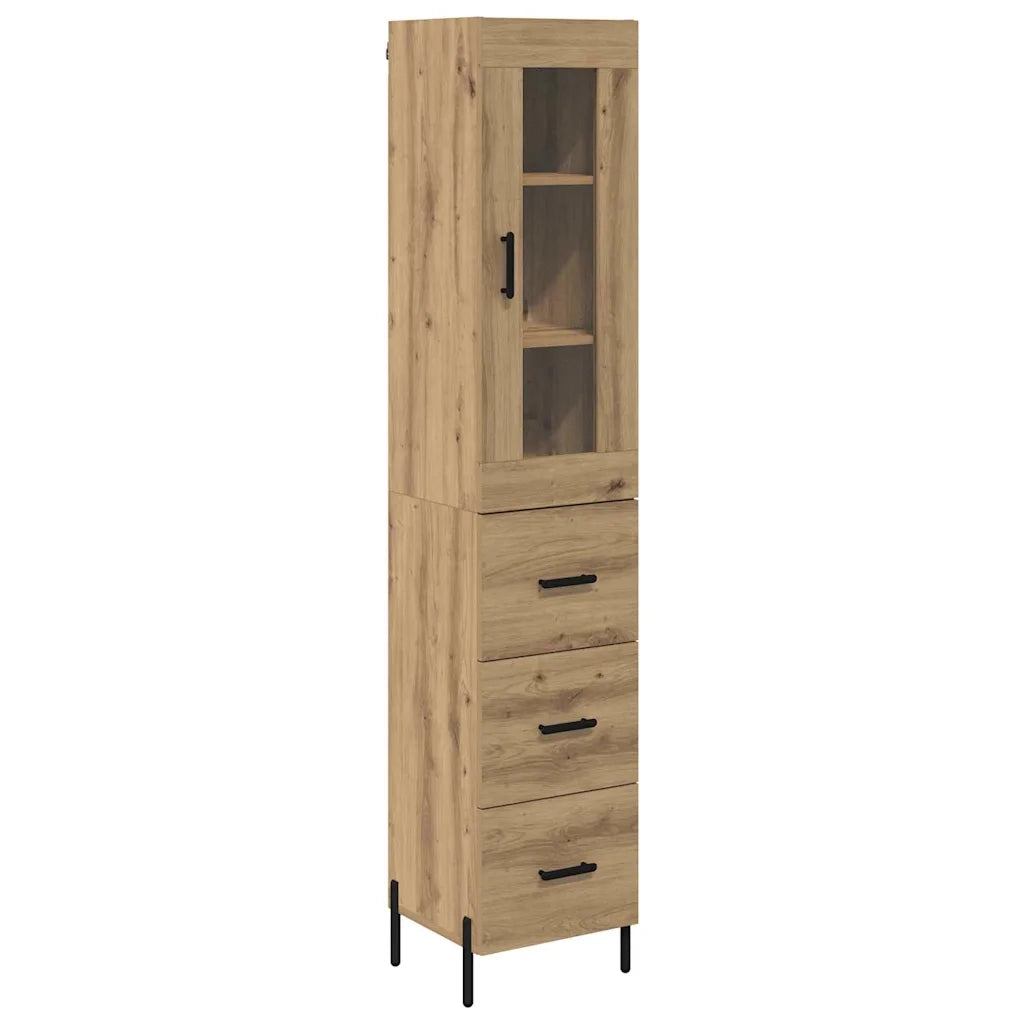 Credenza con cassetto Rovere artigianale 34,5 x 34 x 180 cm 3416017