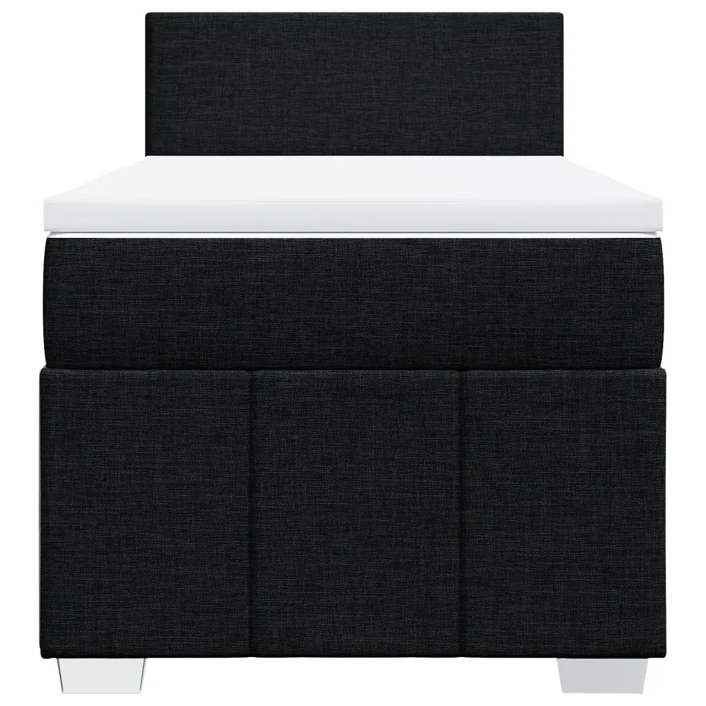 Giroletto a Molle con Materasso Nero 100x200 cm in Tessuto 3286974