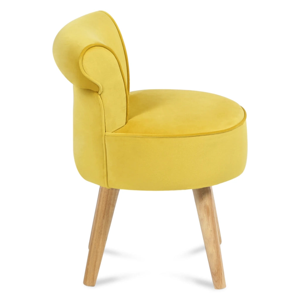 IDMarket - Poltrona CRAPAUD in velluto giallo