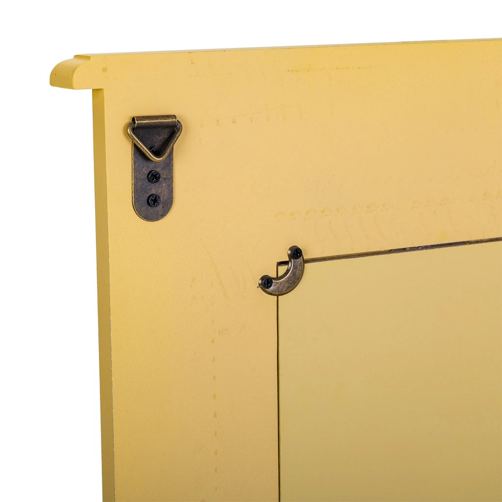 Specchio in legno giallo 70x03x90h