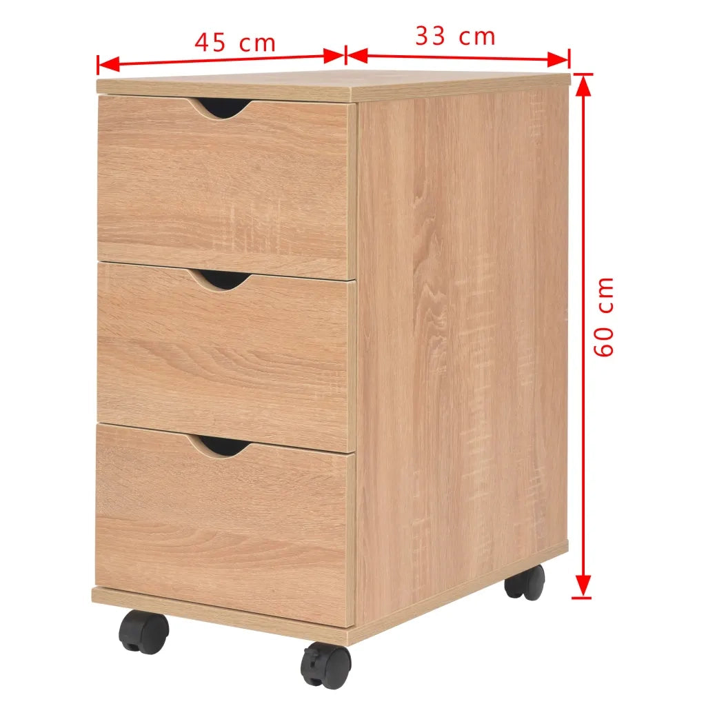 Cassettiera 33x45x60 cm Quercia 245725