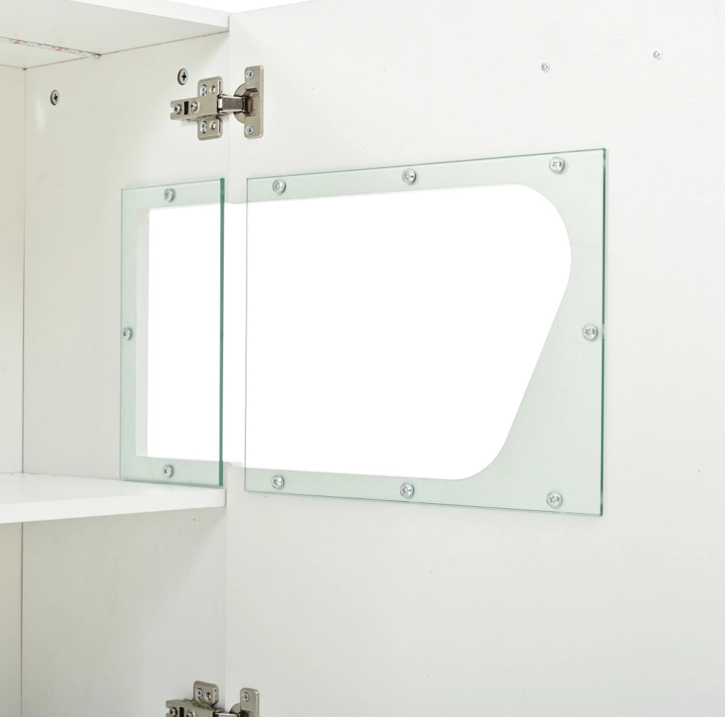 SIDEBOARD 140x33x70 cm Bianco Lucido in MDF con LED