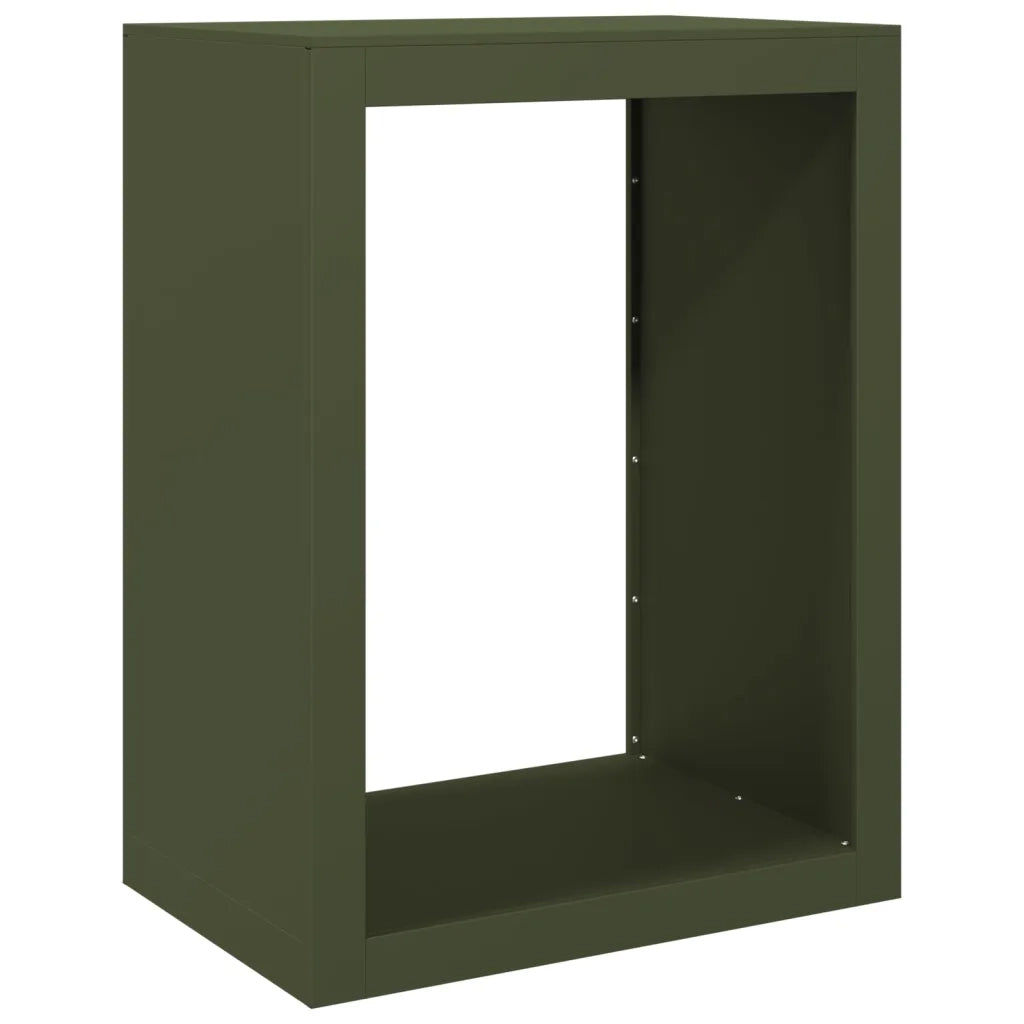 Rastrelliera per Legna da Ardere Verde 60x40x80 cm in Acciaio CFW9479893