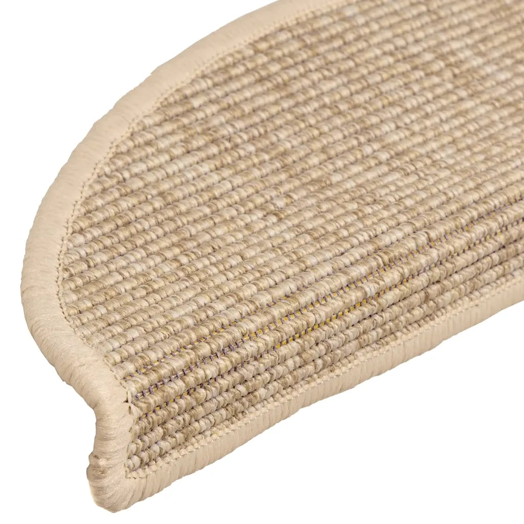Tappetini per scale 15 pz | Gradini per Scale 56x17x3 cm Beige chiaro Semicircolari