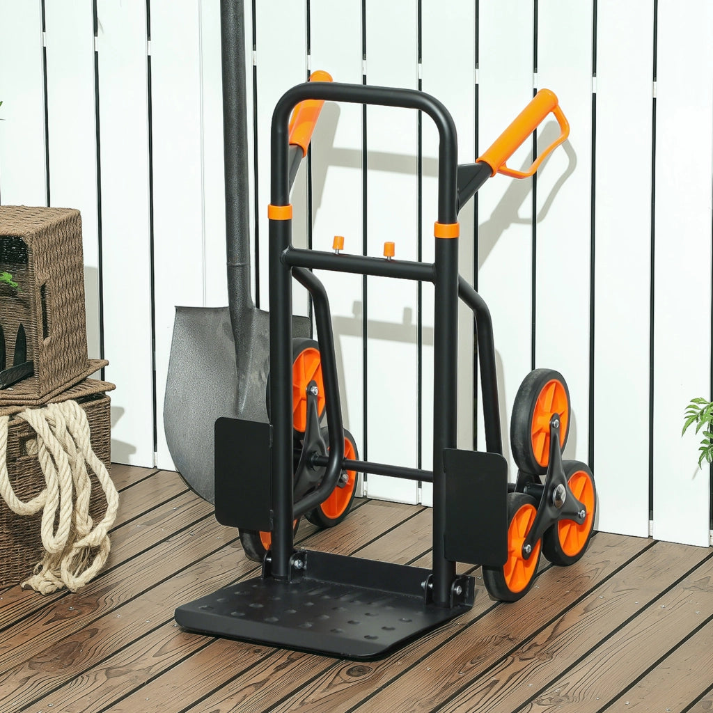 Carrello a 6 Ruote Pieghevole ¨C Minimal ¨C Arancione, Acciaio, 44x67x106.5cm