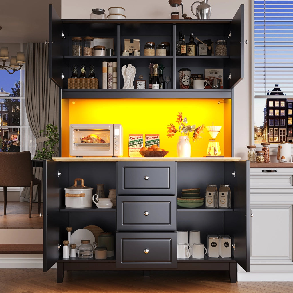 Mobile colonna con LED controllati da app ripiani regolabili e USB in MDF 120 × 40 × 180 cm