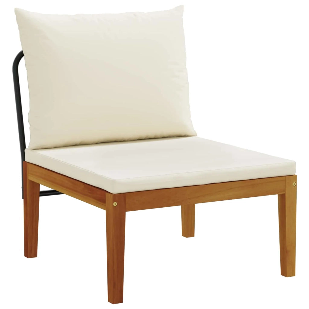 2 pcs Set da Giardino con Cuscini Naturale 42022066