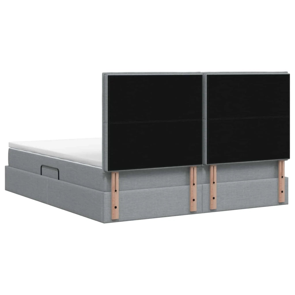 Letto con contenitore e materasso Grigio Chiaro 140 x 190 cm 3459438