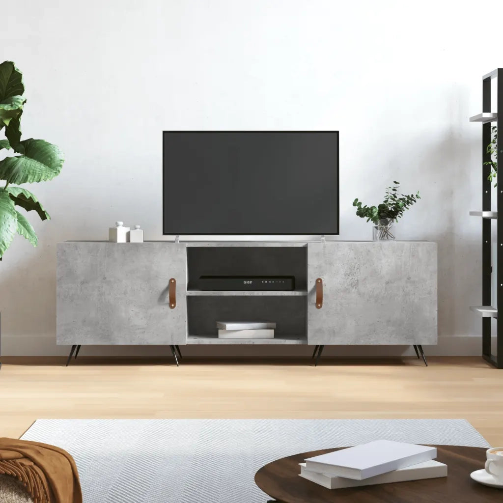 Mobile TV | Armadietto TV | Mobile Porta TV Grigio Cemento 150x30x50cm in Legno Multistrato