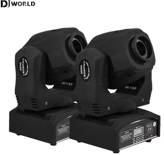 Sistema di Luce a Led Rotante - 2 Pezzi - 60W - Focale - Professionale - Illuminazione - Disco Focale - Rotante - Nero