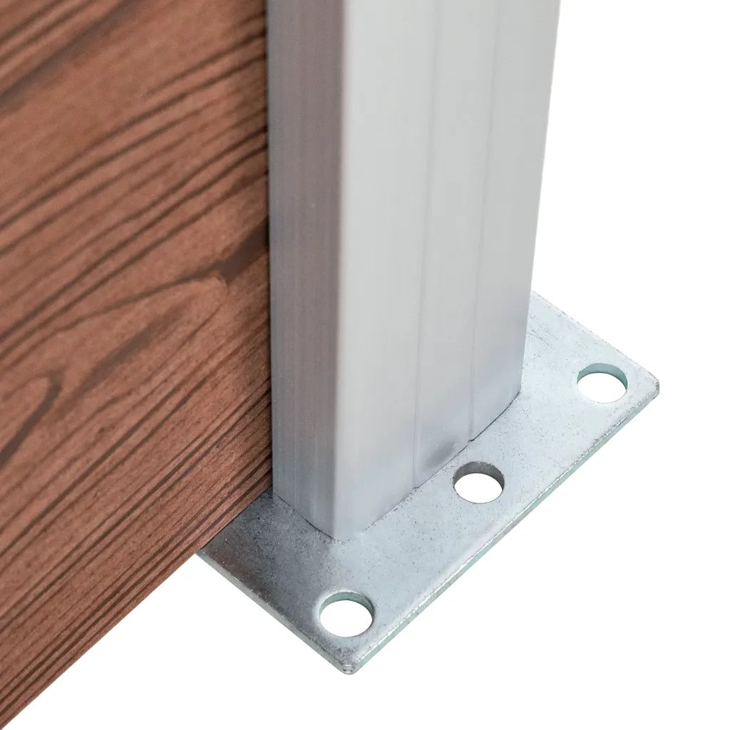 Pannello di Recinzione in WPC 95x(105-180) cm Marrone 49070