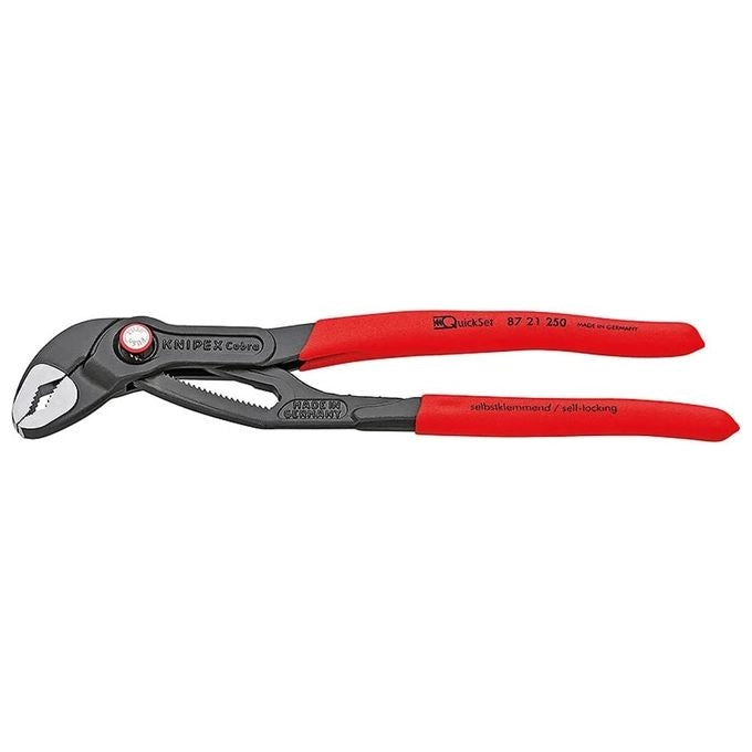 Knipex 8721250 Cobra QuickSet Pinza per Pompa dell'Acqua Regolabile 250 mm apertura 46 mm 25 posizioni acciaio cromo vanadio