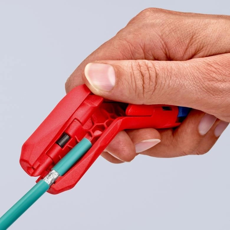 Knipex ErgoStrip pinza spellacavi Blu, Rosso