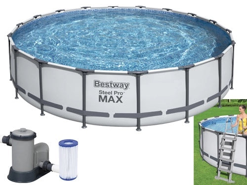PISCINA BESTWAY TONDA CON TELAIO 549 H122  -56462
