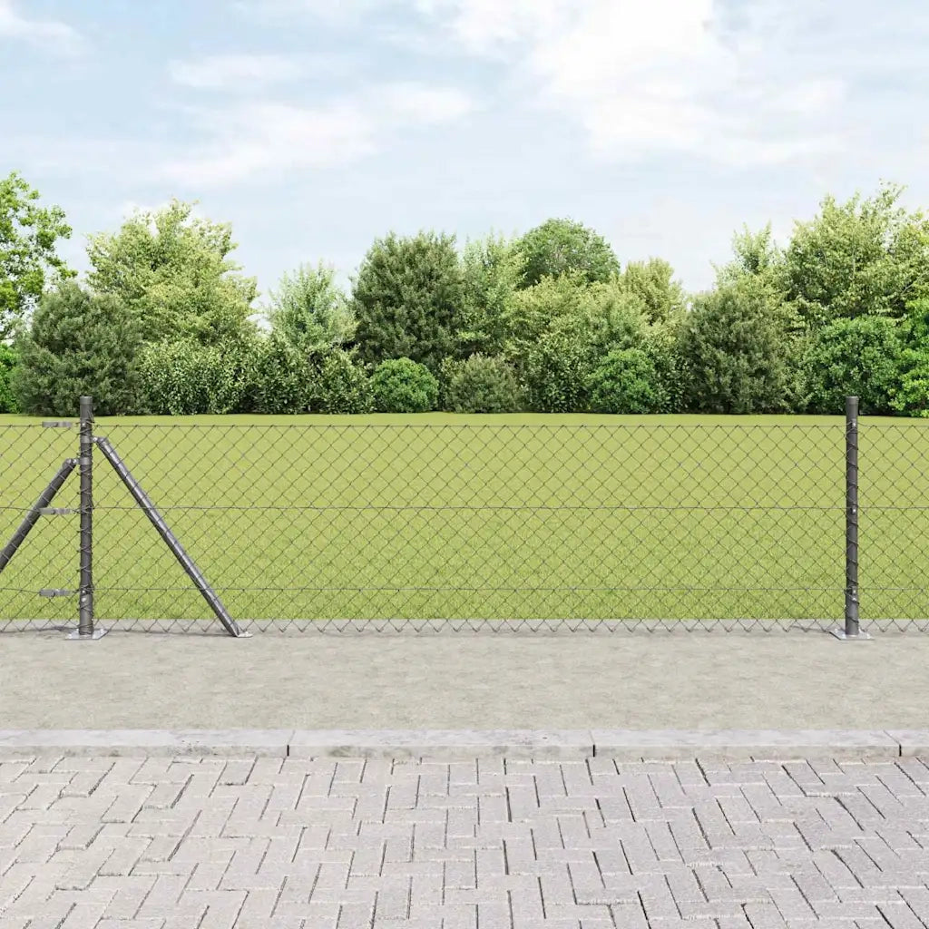 Palo della recinzione | Pannello per recinzione Grigio 10 x 0,6 m (rete 40 x 40 mm)