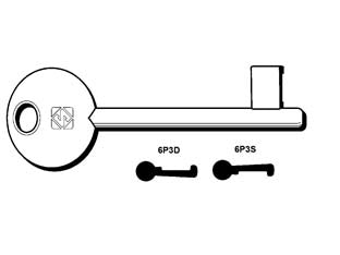 CHIAVI PATENT PASSEPARTOUT BONAITI, ISEO, MP- - 6P3S sx (ex 5012) - 5 pezzi SILCA