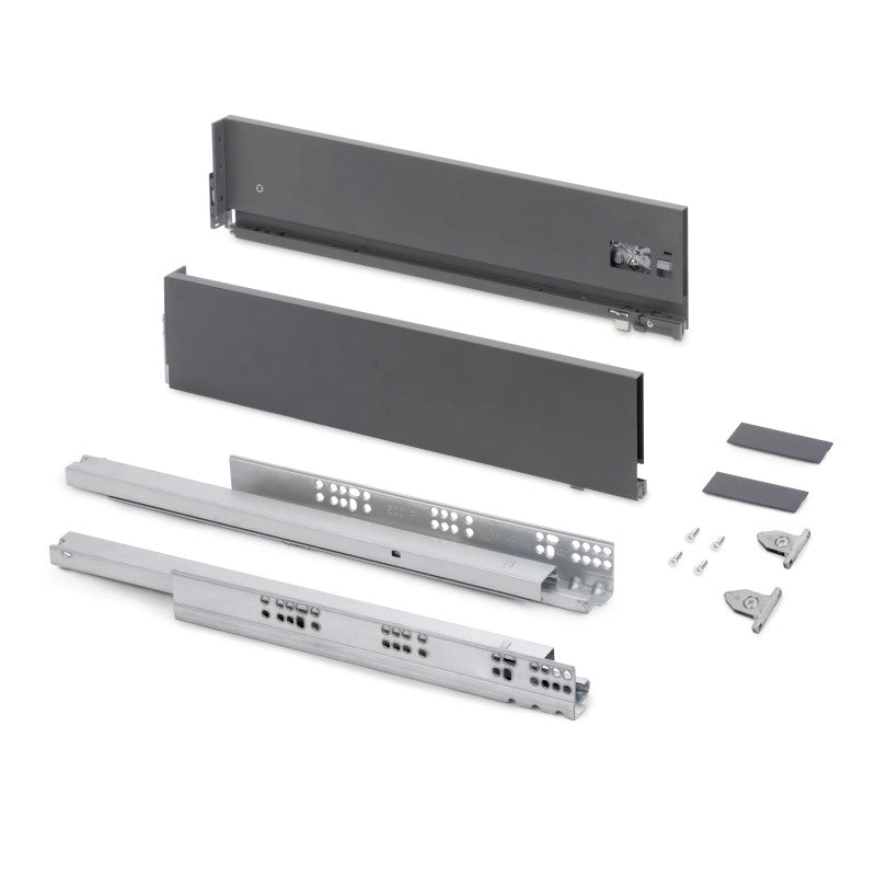 Cassetto esterno Vertex con regolazione 3D altezza 131mm, 40kg, profondità 300mm, Acciaio, Verniciato bianco
