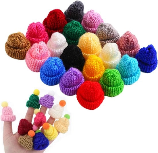 Mini Copricapi in Tessuto 100x per Attività di Fai da Te, Decorazione di Natale e Decorazione di Bottiglia