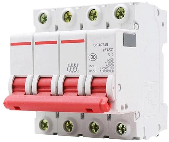 Dispositivo di interruzione del flusso di corrente DZ47-63 4-polare AC400V 2A per la protezione contro sovraccarichi di sistemi di circuiti di corrente