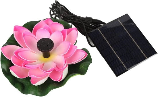 Fontana solare - Fior di loto artificiale - Fontana galleggiante - Pomp di fontana 1,4 W - Vasca per uccelli - Giardino - Laghetto - Energie solare - Esterno - 15,7-86,6 pollici.