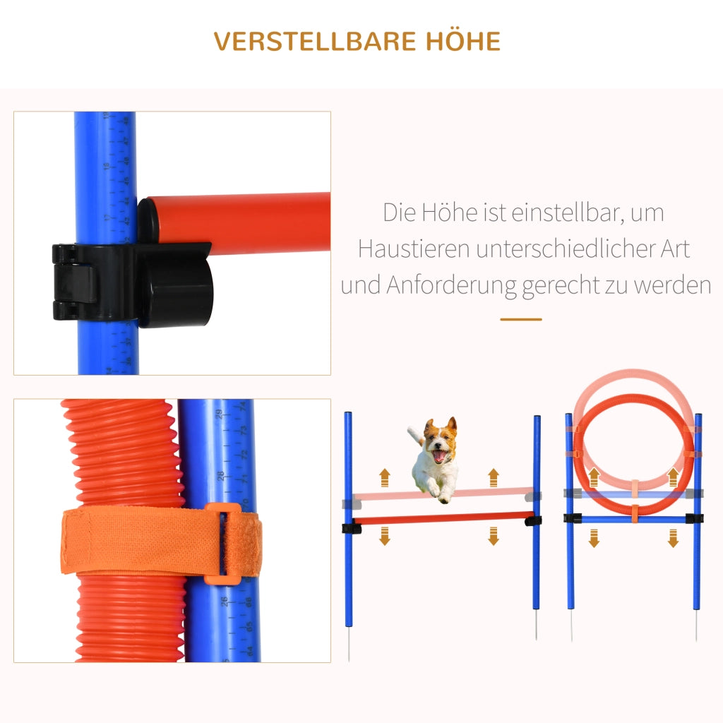 Set Agility per Cani ¨C Minimal ¨C Blu+Rosso
