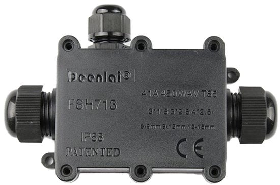 Scatola di connessione impermeabile - Connettore elettrico - Protezione per cavi sotterranei - Formato compatto - Ideale per esterni - 3 m