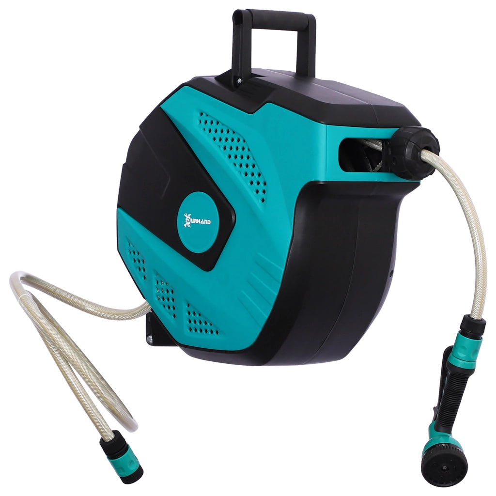 Cassetta porta-tubo a parete, avvolgitubo da 15 m con ugello multi-getto, girevole a 180¡ã, protezione antigelo da -5 a 45 ¡ãC, in plastica,