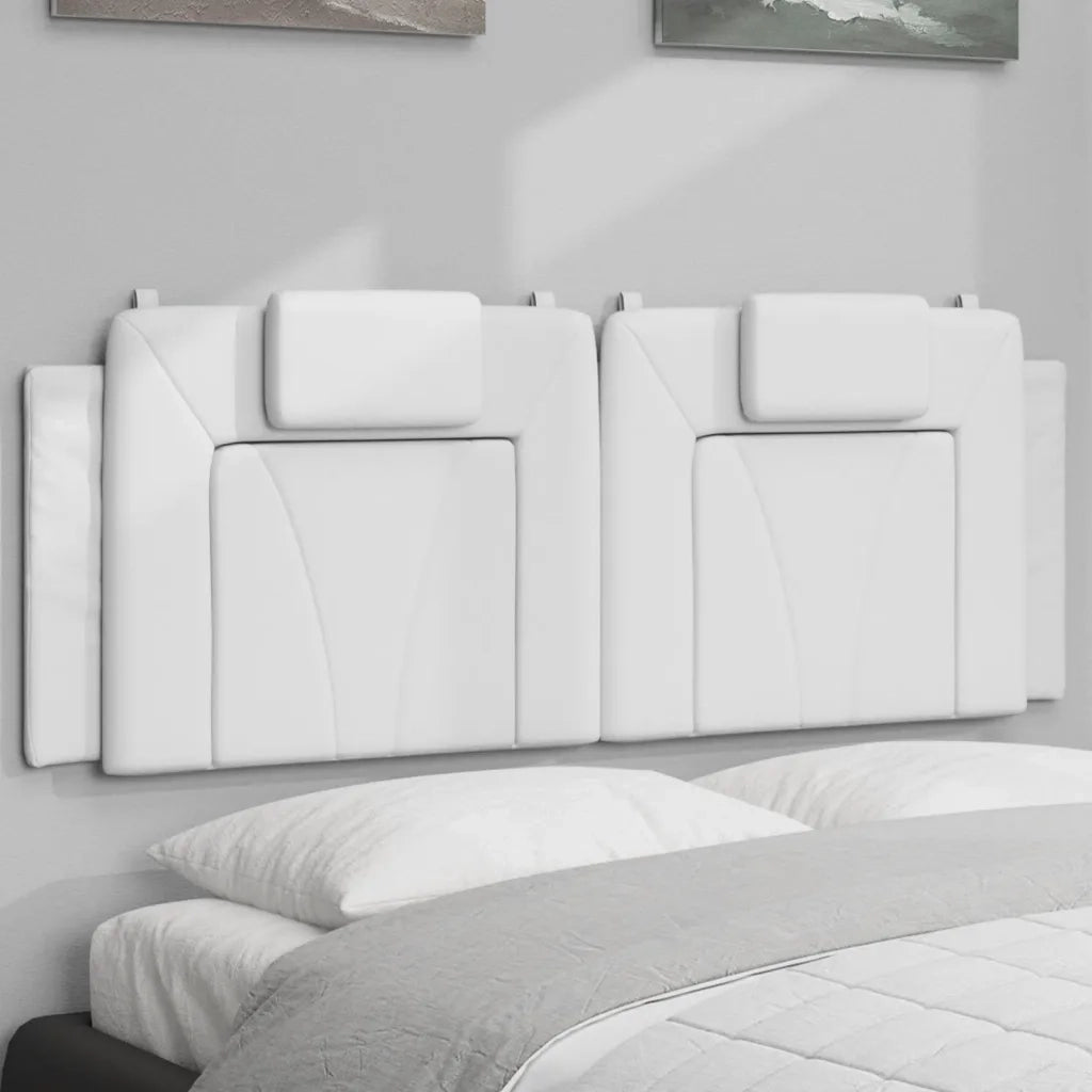Cuscino Testiera Viana Bianco 152 cm in Similpelle 374822
