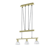 Lampada Sospensione Interno con Bilanciere 3 Luci Led Ottone Levisto GD Trio
