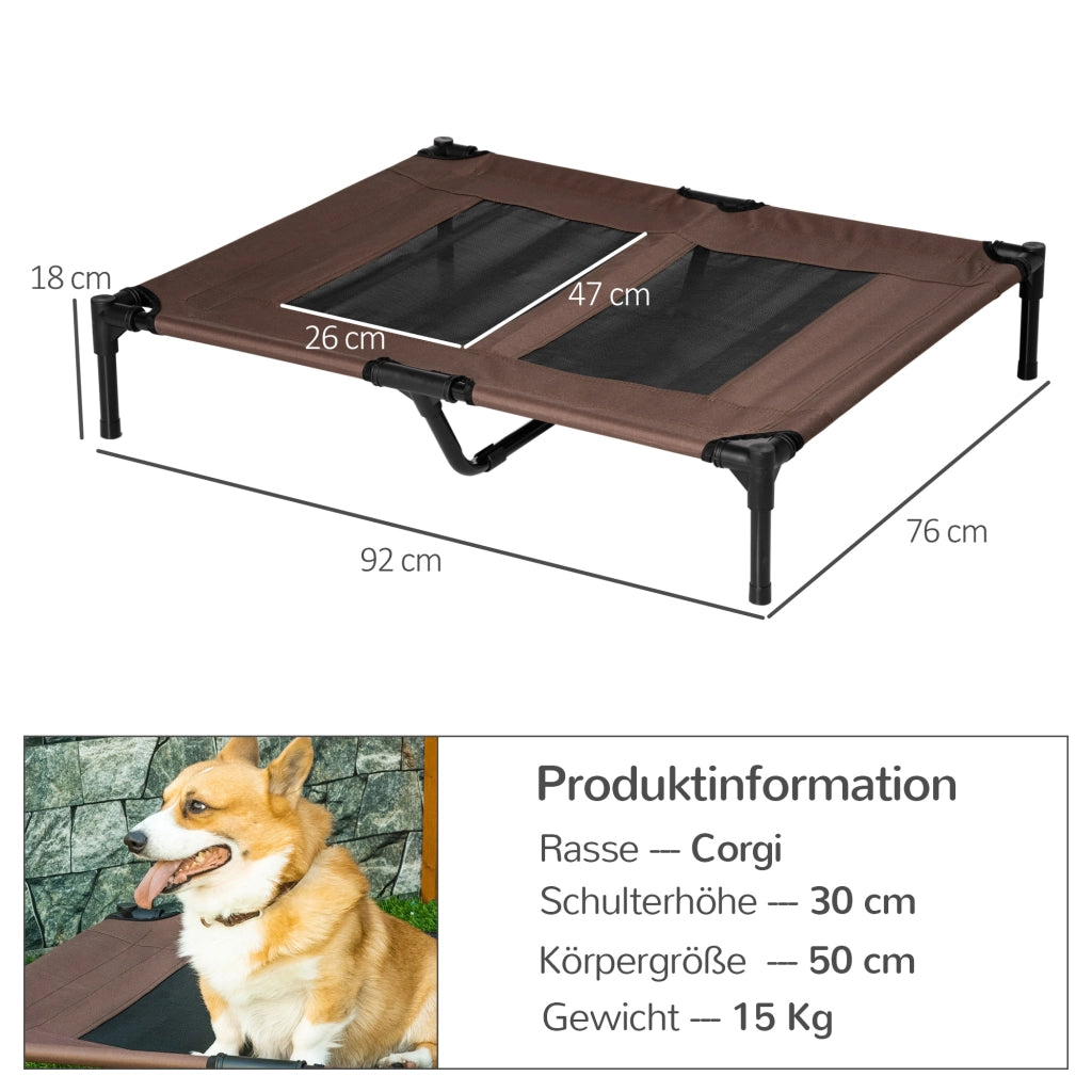 Cuccia da esterno per cani ¨C Minimal ¨C marrone 92x76x18 cm