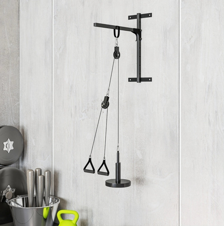 Sistema carrucole fitness 50 x 20,5 x 10 cm nero in acciaio - doppio tiro