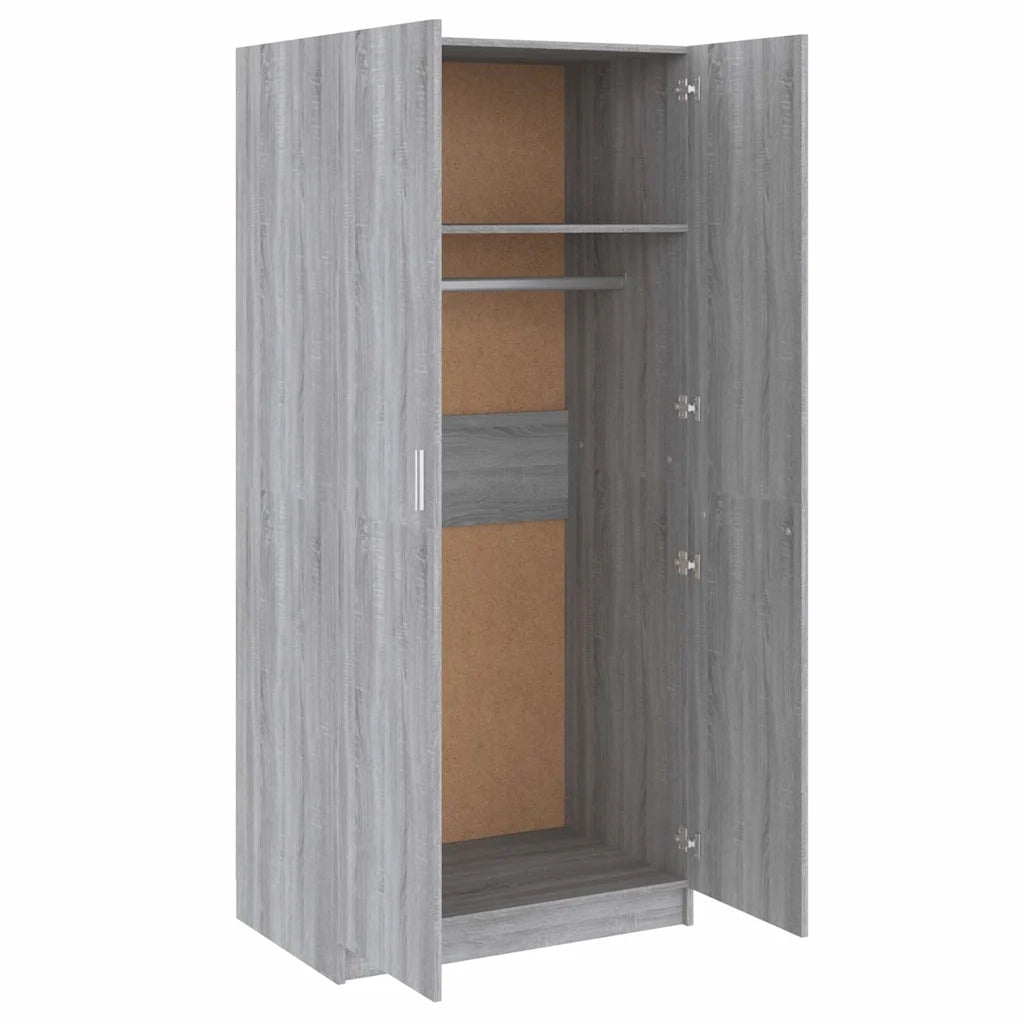 Armadio Grigio Sonoma 80x52x180 cm in Legno Multistrato CFW5087388