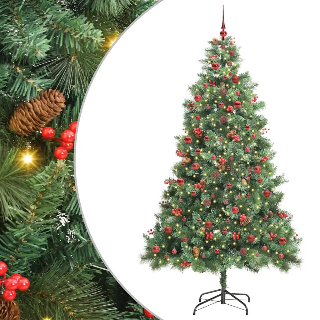 Albero di Natale artificiale 300 LED Bianco caldo PVC e Metallo 3395152