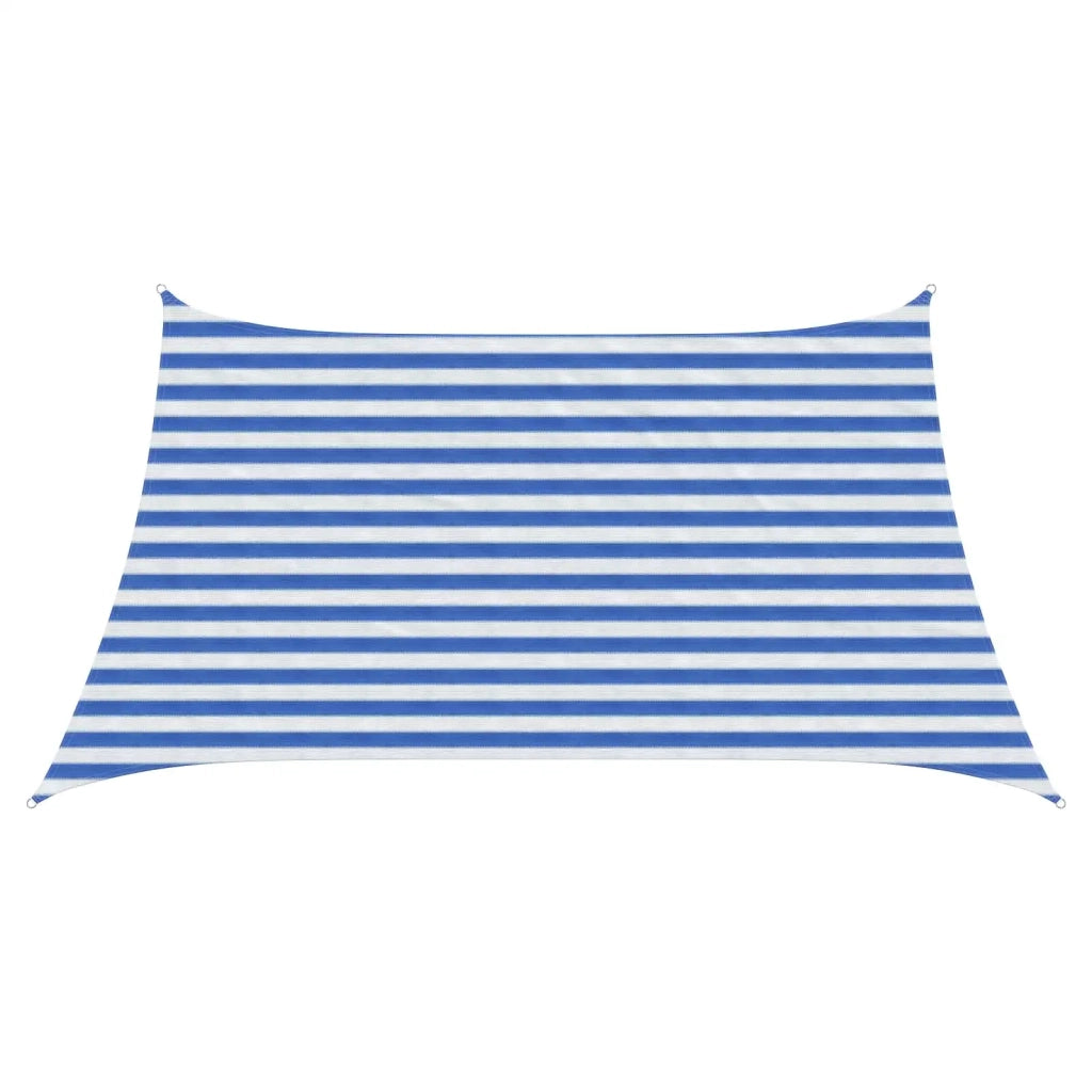 Vela Parasole | Telo Ombra | Vela da ombra Blu e Bianco 3 / 4 x 2 m HDPE