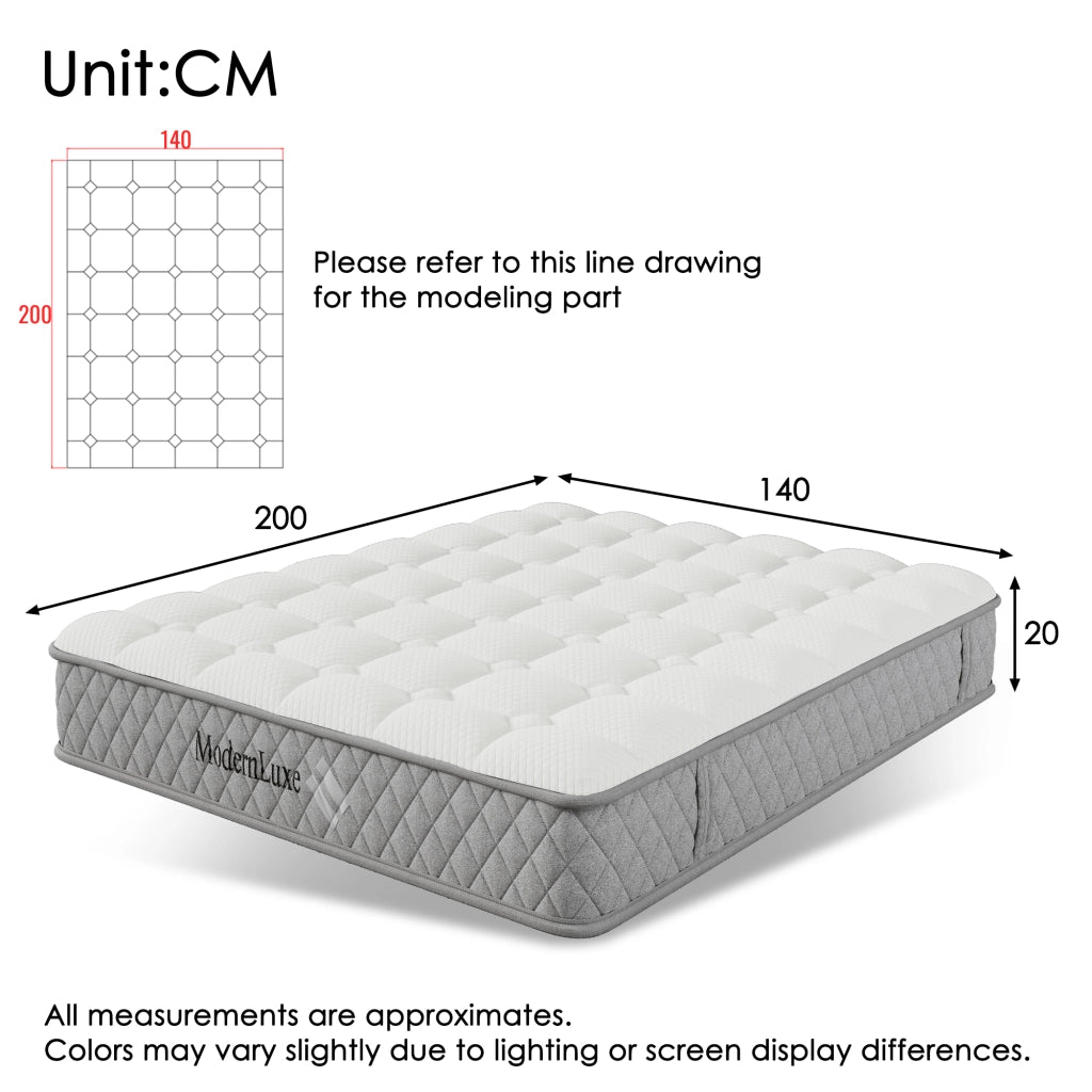 Letto matrimoniale 140 × 200 cm con contenitore idraulico; LED; USB e USB-C; materasso incluso; in lino beige