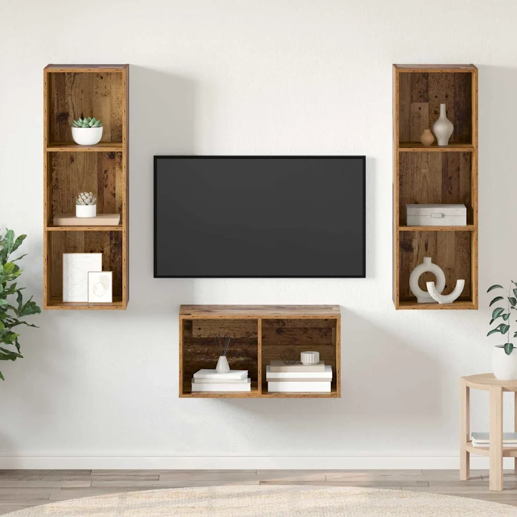 Set mobile TV Legno vecchio 37 x 37 x 107 cm Legno multistrato