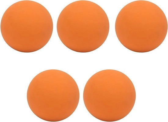 Ballo da ginnastica in gomma - Pacchetto da 5 - Palla di gomma shockassorbente con comfort anti-stress - Adatta per bambini, adulti - Leggera e portatile - Palle per parete di allenamento 6 cm, set da 5 pezzi.