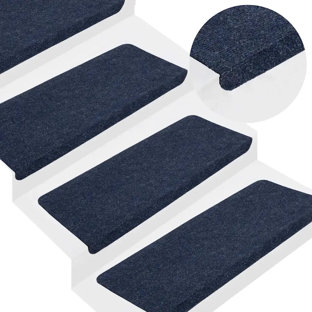 Tappetini Autoadesivi per Scale 15 pz | Gradini per Scale 65x24,5x3,5 cm Blu